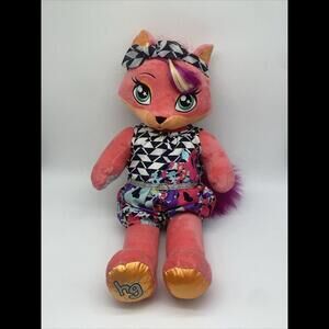 Fox Cat Misha BAB Plush 19in Honey Girl HG Pink Orange Build a Bear EUC